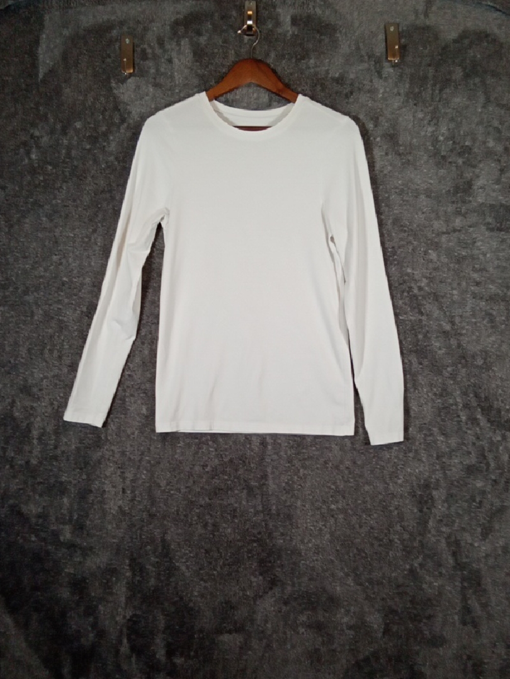 Pact Womens Organic Cotton Long Sleeve Top White Minimilist Size Large